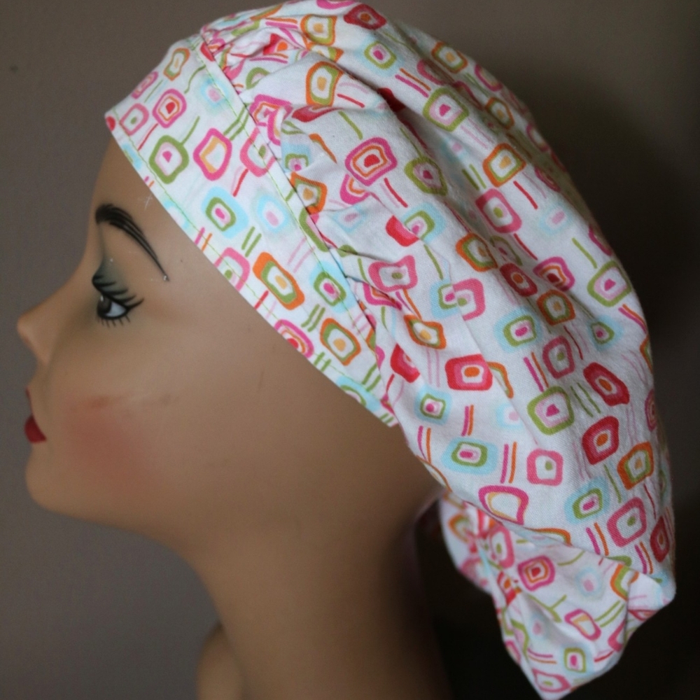 Abstract squares scrub hat